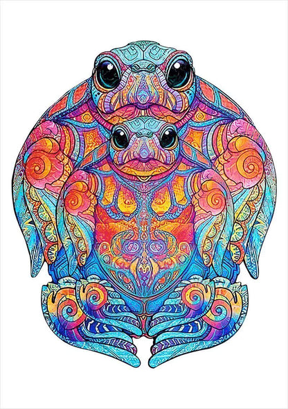 Animal Puzzle Craft Hub A3 Size Wooden Box for puzzle storage and organization