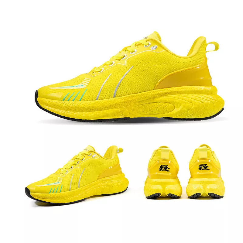 Popcorn Thick Sole Lightweight Woven Running Shoes in multiple colors