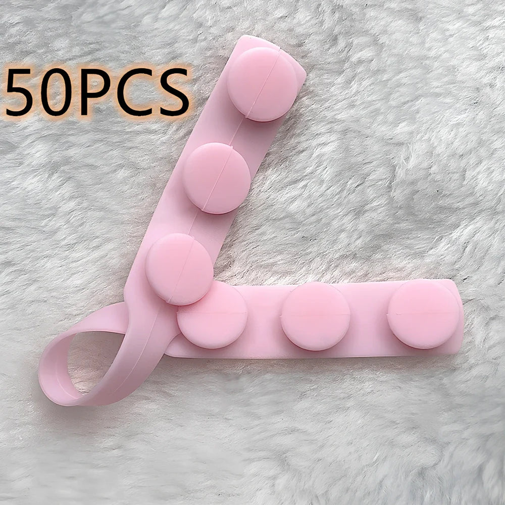 Silicone mask extension strap showing 1.5cm width and colour options including transparent