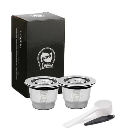 Premium stainless steel coffee capsule shells with square openings for optimal flavor extraction and brewing experience