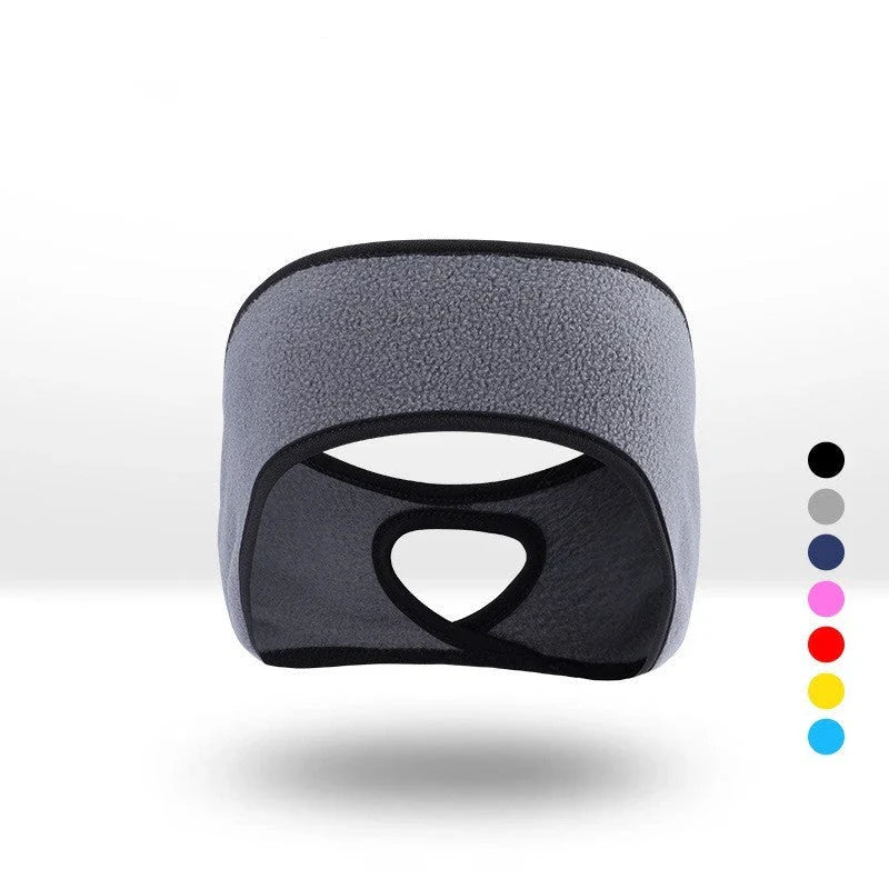 Premium sports headband with 4-way stretch fabric, soft fleece lining, and full ear coverage for comfortable workouts and outdoor activities