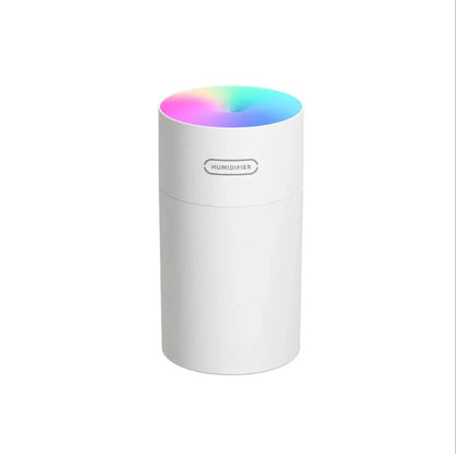 Compact and Quiet Bedroom Mist Humidifier with Soothing Mood Lighting in White, Navy Blue, and Pink Colors