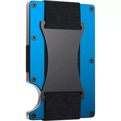 Metal carbon fiber wallet with RFID blocking technology in various colors