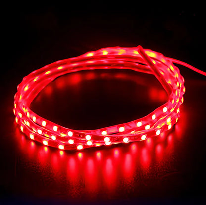 12V LED strip light for car decoration in blue and red colours, 90cm 120cm 150cm lengths