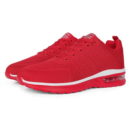 Casual Flyknit running shoes with mesh uppers and PU sole in various colours
