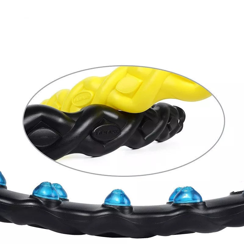 Yellow Magnetic Therapy Hoop for weight loss and fitness, 108cm in diameter