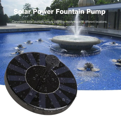 16cm round solar fountain pump with 7V/1.4W panel for garden water features