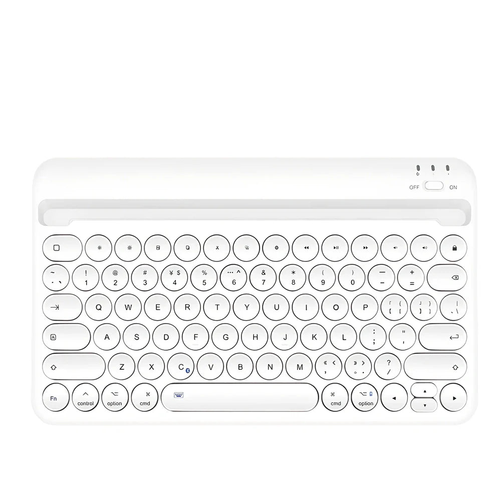 Bluetooth wireless keyboard with 8-metre range and 200-hour battery life in multiple colour options