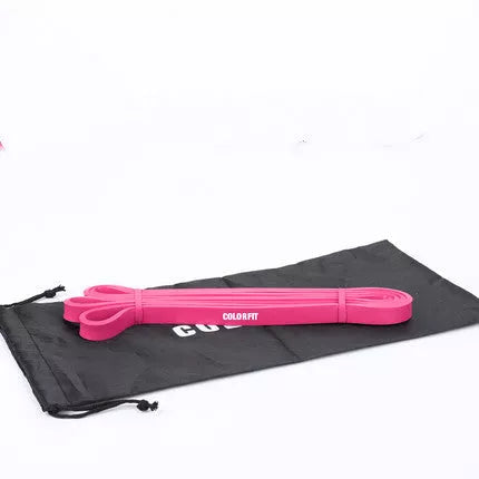 Elastic resistance band for full-body workouts, available in multiple resistance levels