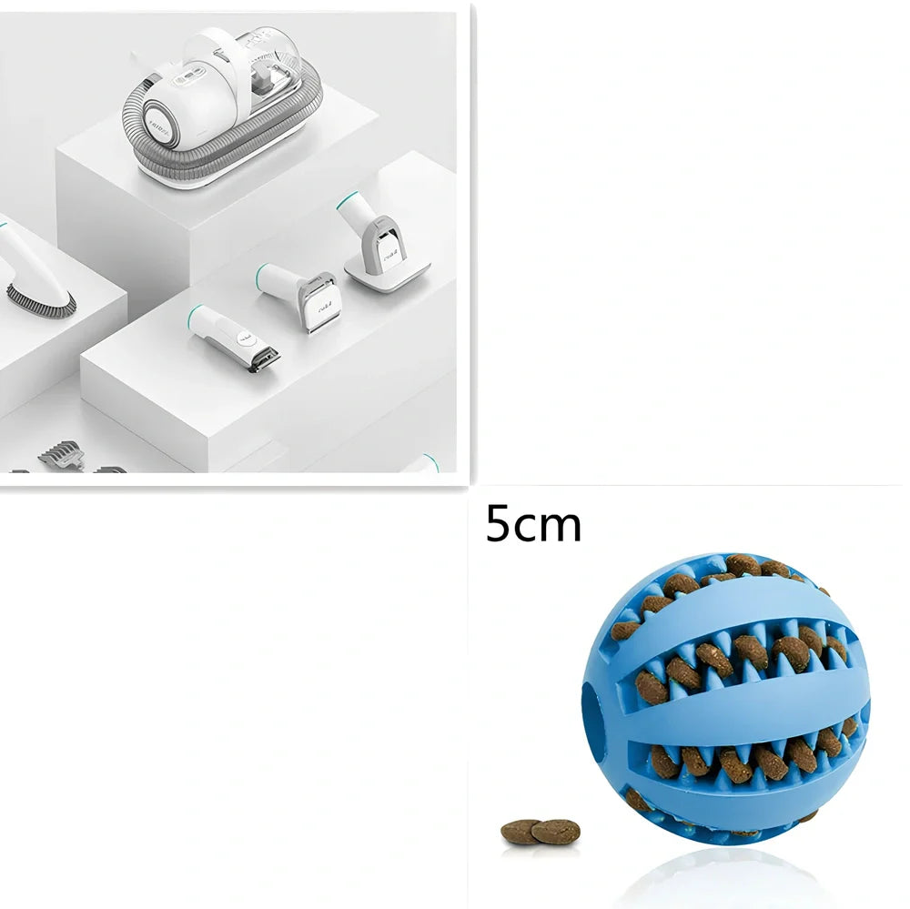 Pet grooming device with comb and shave functions, 290mm length with multiple attachments