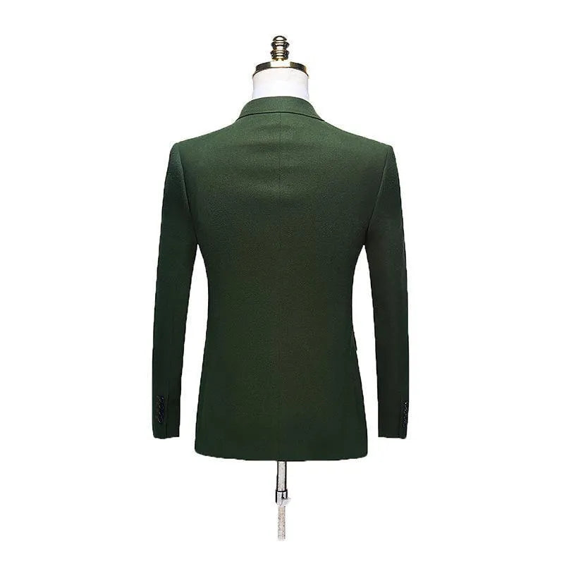 Green Velvet Business Casual Suit Men's Blazer Coat Light Business Style Polyester Nylon Four Seasons Leisure Jacket XS to XXXXL