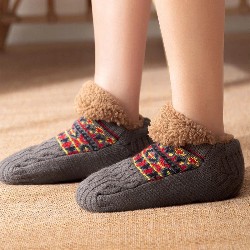 Warm Non-Slip Indoor Socks for Fall and Winter in various colors