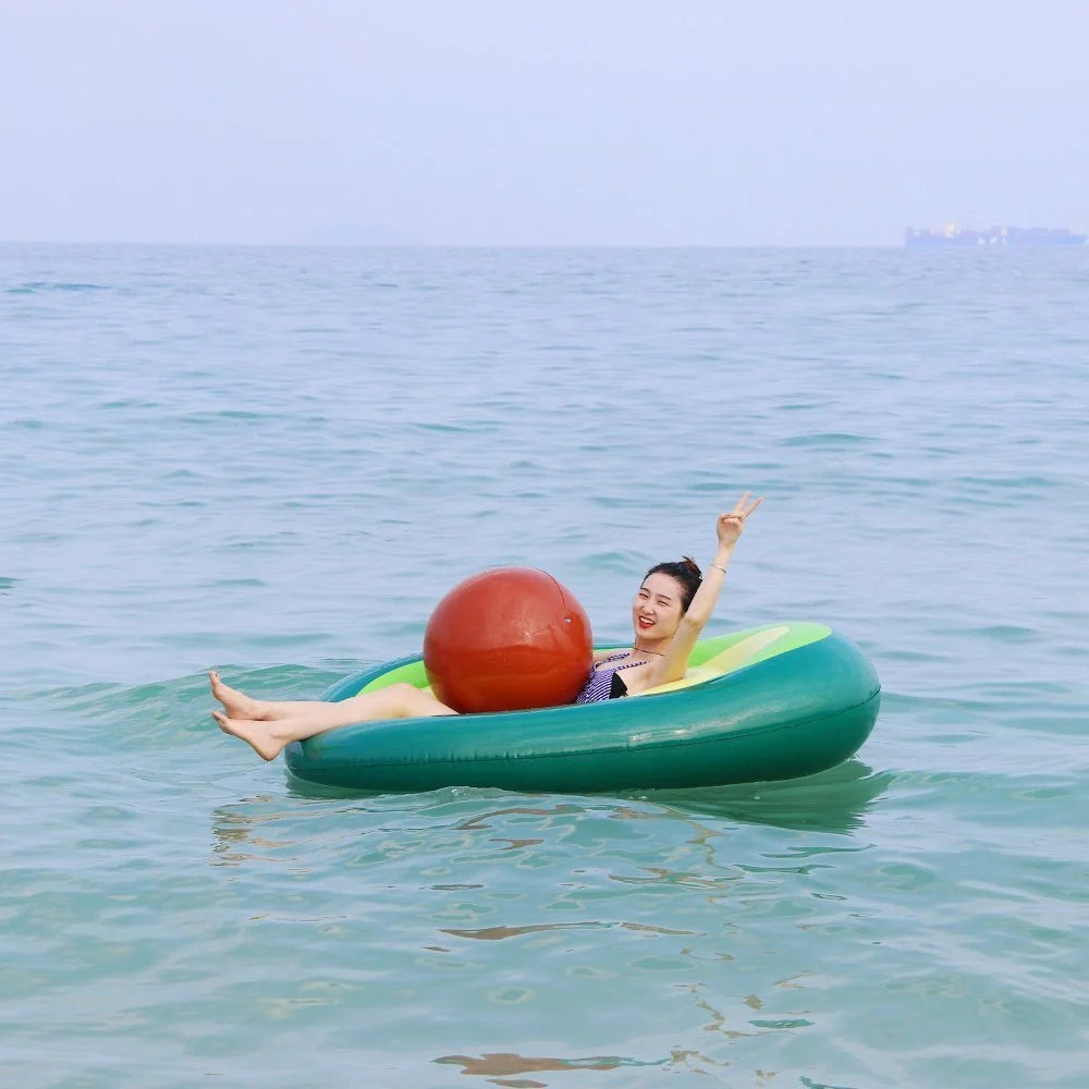 Giant avocado inflatable pool float for summer water fun