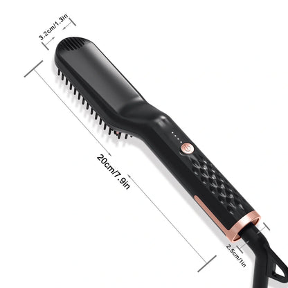 Multifunctional electric hair straightening comb with ceramic coating and fast heating technology