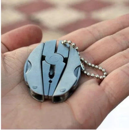 Compact mini multi-tool pliers with 2Cr13 steel construction for durability