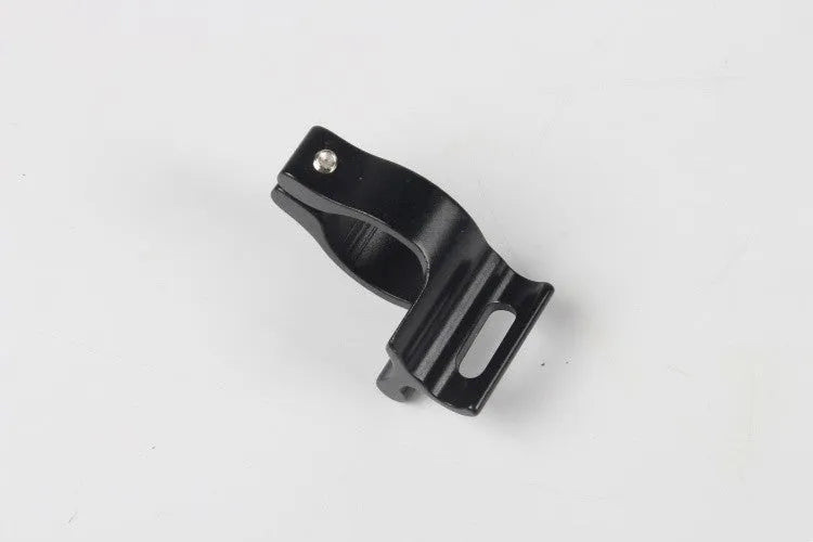 Black aluminium alloy vehicle clamp ring with 28.6mm internal diameter for steel frame mounting