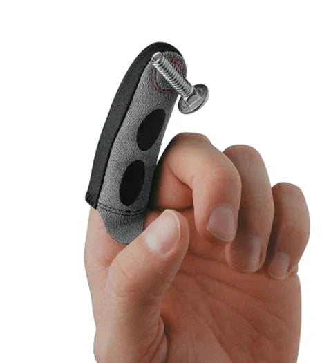 Magnetic Fingertip Sleeve for handling small metal objects with precision