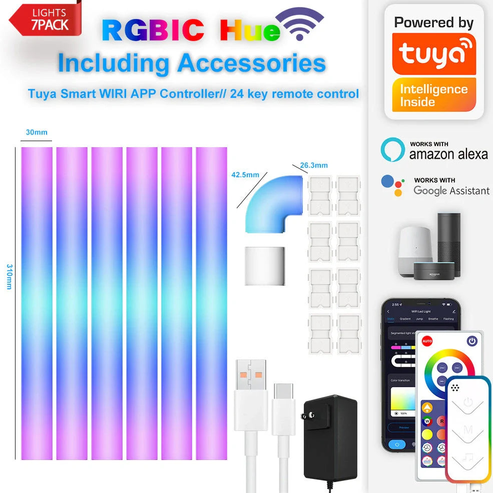 RGB splicing remote control light strip with 30 LED beads per metre for TV background illumination