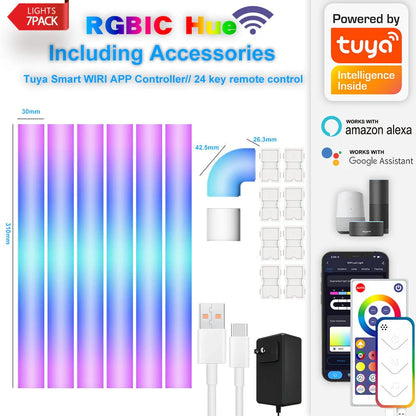 RGB splicing remote control light strip with 30 LED beads per metre for TV background illumination