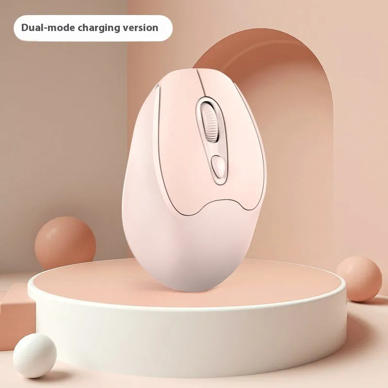 Dual-mode Bluetooth wireless mouse in multiple colours with quiet click operation