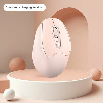 Dual-mode Bluetooth wireless mouse in multiple colours with quiet click operation