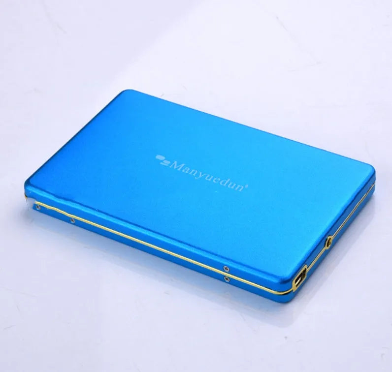 Ultra-thin 2.5 inch metal mobile hard disk with USB 2.0 or USB 3.0, 5400rpm, 8MB cache and indicator light in black, blue or rose red