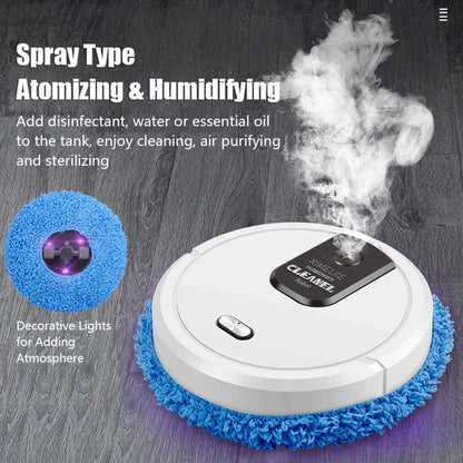 Smart Robotic Mop Cleaner with wet, dry, and humidifying functions for effortless floor cleaning