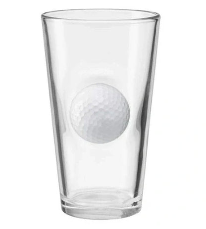 Golf-embedded borosilicate beer mug with hydrophobic silicone membrane, 460ml capacity