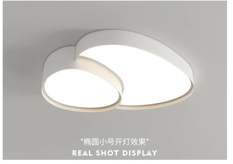 Simple Modern whole house LED lamp with acrylic shade and smart remote control for adjustable three-colour lighting