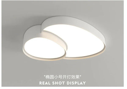 Simple Modern whole house LED lamp with acrylic shade and smart remote control for adjustable three-colour lighting