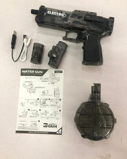 Powerful Electric Water Blaster with rechargeable battery, long range, and durable ABS construction for endless summer fun