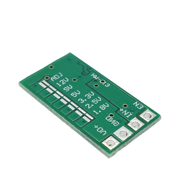 Green PCB DC-DC step down power supply module converting 12-24V to 5V 3A output