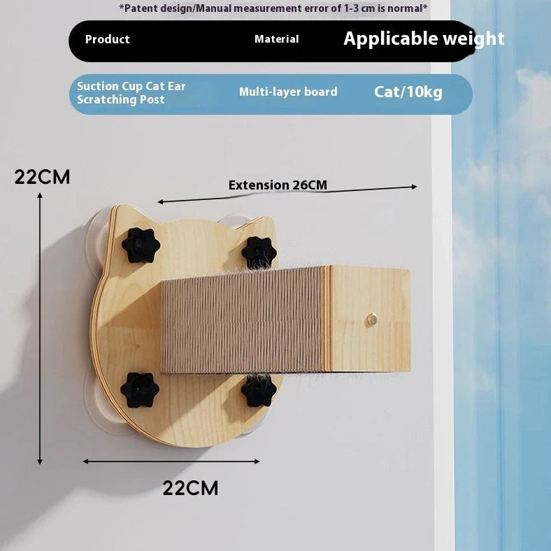 Suspended cat scratching chamfer with space capsule and sisal scratching surfaces