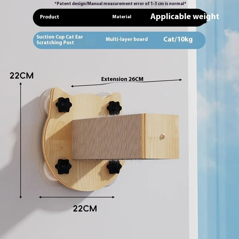 Sisal-covered cat climbing frame with space capsule design and suspended attachment options