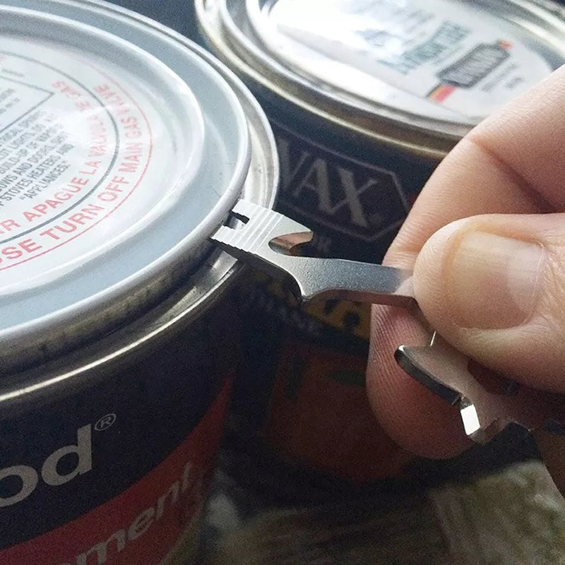 20-in-1 stainless steel multi-tool keychain with over 20 functions including screwdrivers and openers