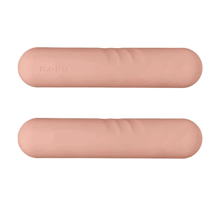 Silicone-edged hand-drawn dumbbell stick in various colours with weight options for fitness training