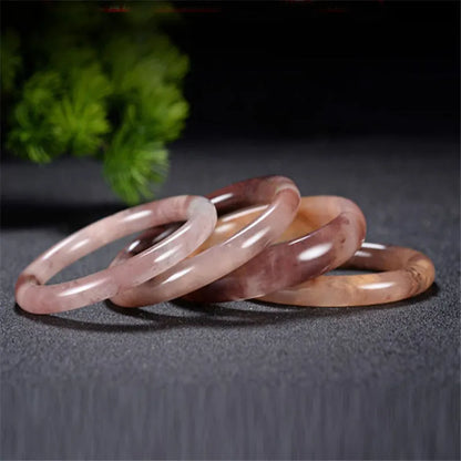 Jade violet bracelet with geometric design in flat bar and round bar styles, adjustable 54-64mm sizes