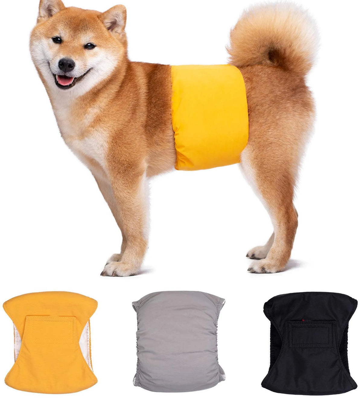 Cotton dog physiological belt diaper in five sizes XS to XL and seven colours for pet sanitary use