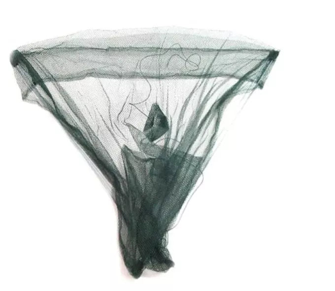 Green nylon pull-out fishing net, 60x60cm, durable and lightweight for efficient angling