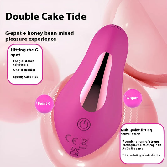 Rose Red wearable butterfly massager with APP control and USB charging port