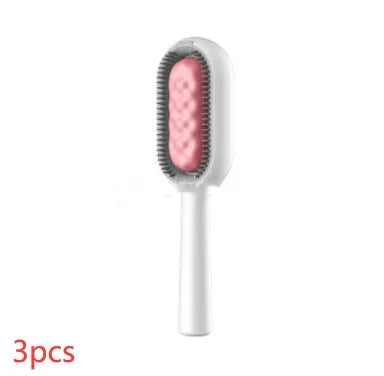 Green plastic pet hair removal comb with disposable wipes for cats and dogs