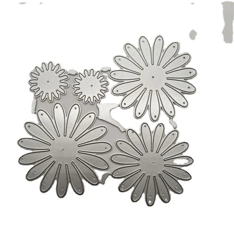 Silver high carbon steel cake cutting mould tool with floral pattern etching capability