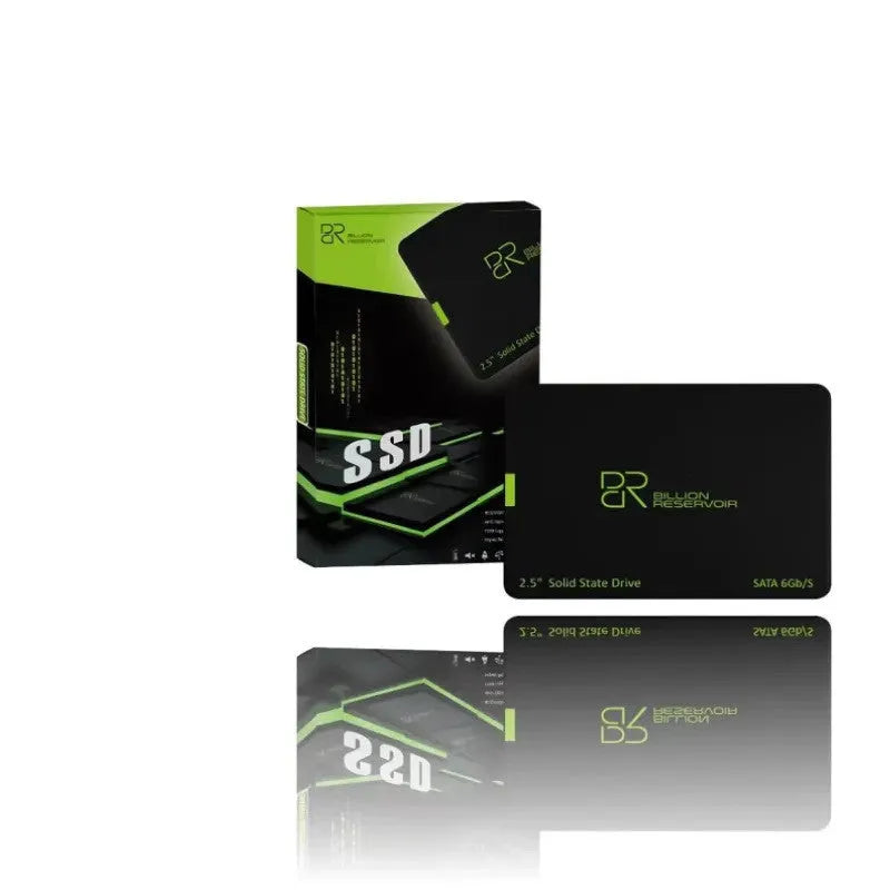 Black 2.5-inch solid state drive with SATA3.0 interface for desktop and notebook computers.