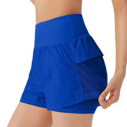 Women's cotton blend quick-drying sports shorts in loose casual fit for summer fitness activities