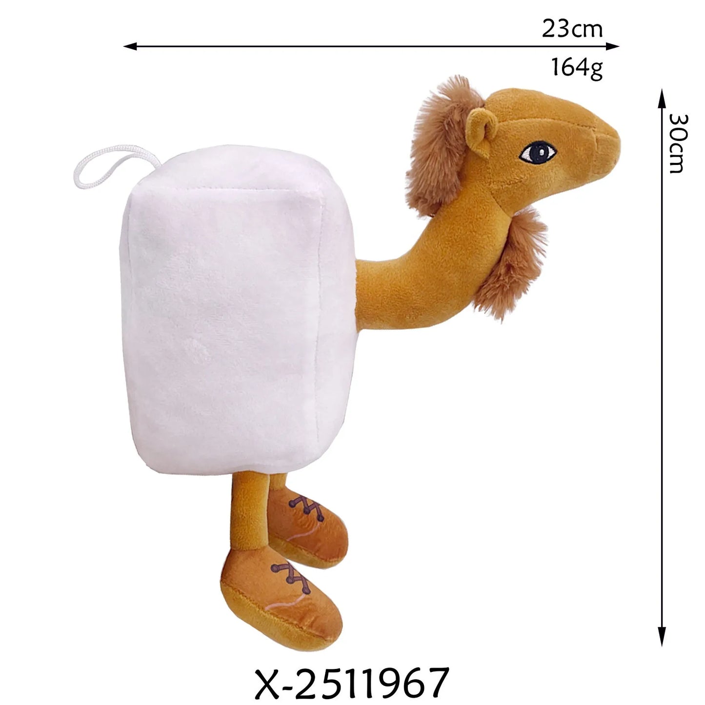 Shark figurine peripheral cotton plush toy in a humorous animal character design