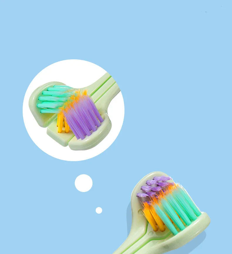 Soft Bristle Tri-Angle Toothbrush with customizable features for deep cleaning and travel convenience