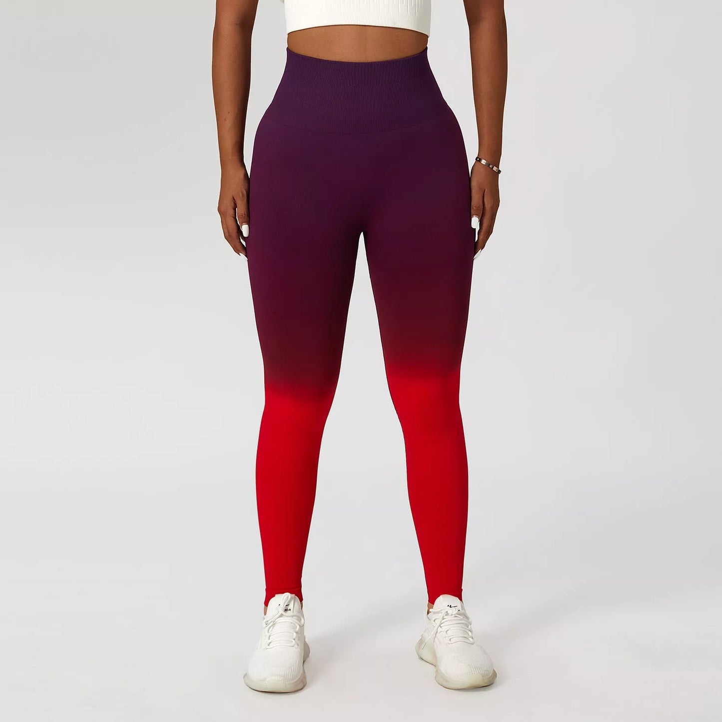 Gradient Fitness High Waist Sportswear Tight Outdoor Pants for Women in various colors