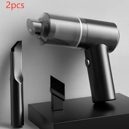 Portable cordless vacuum cleaner with USB charging for car and home use