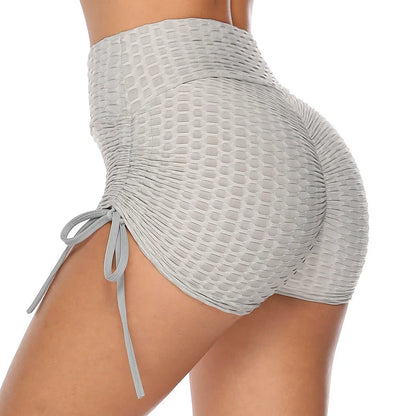 Stylish and flattering gym shorts with a unique textured fabric that lifts and shapes the butt for a confident workout look