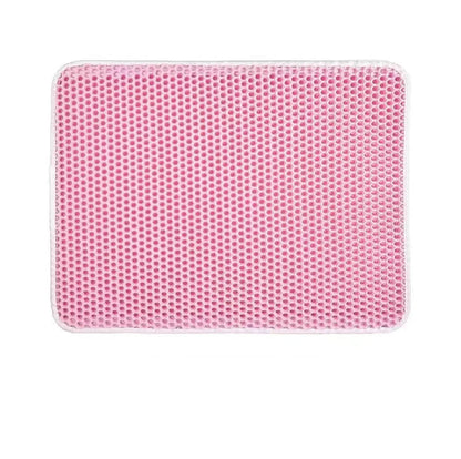 Waterproof cat litter mat with honeycomb design for easy cleanup